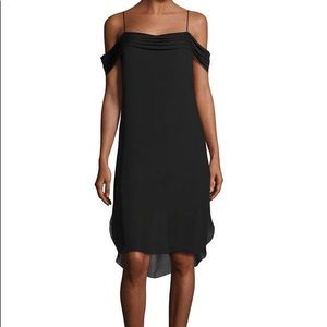 NWT- T by Alexander Wang Black Tea Length Silk Evening Dress
